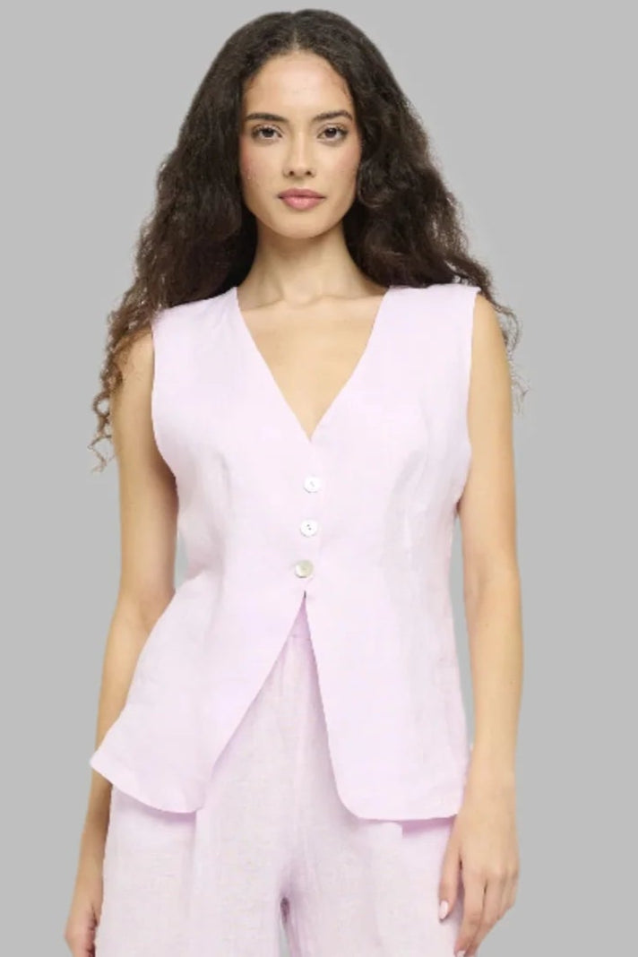 PISTACHE- WOMEN'S LINEN VEST