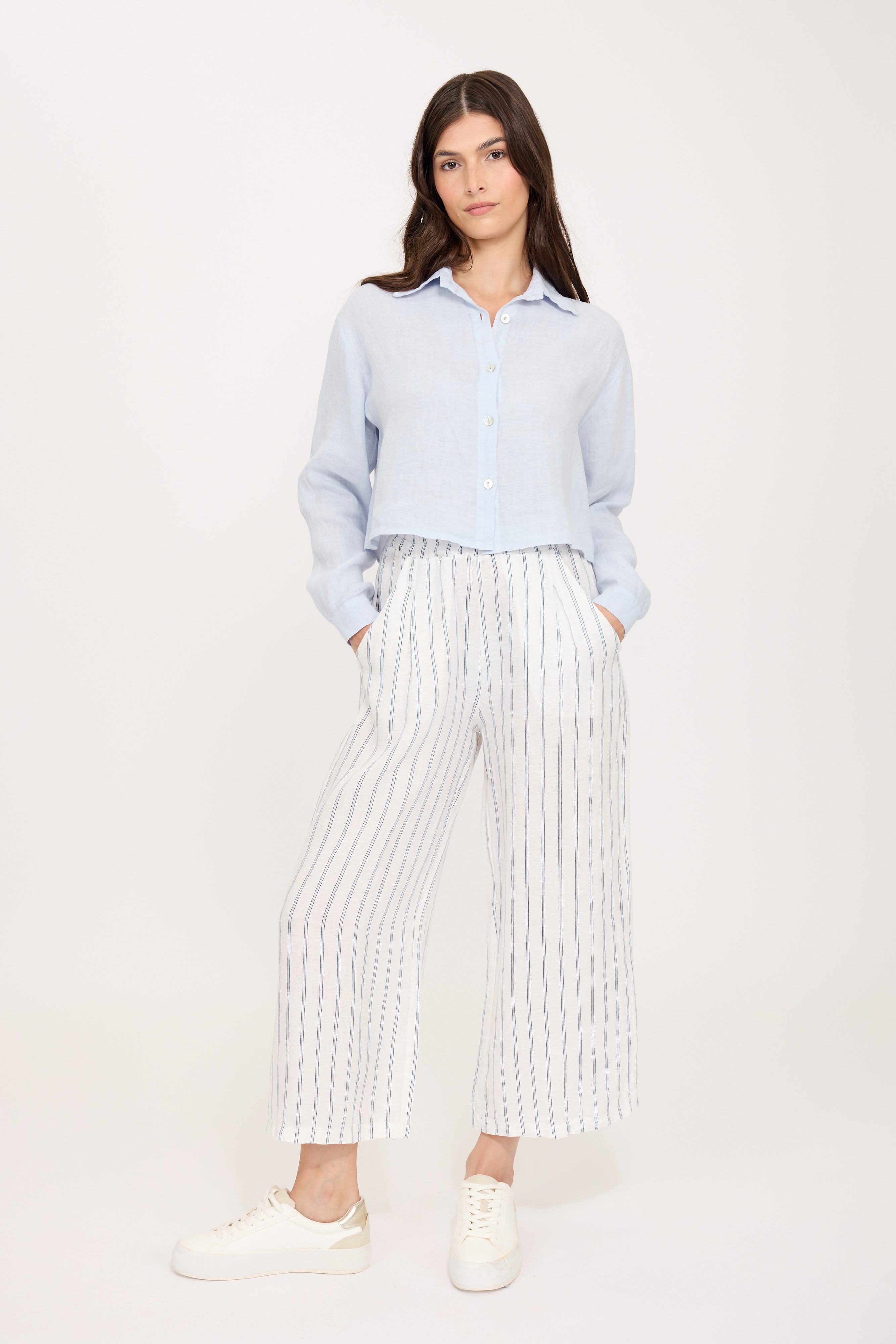 PISTACHE - CROPPED LINEN PANT - FP