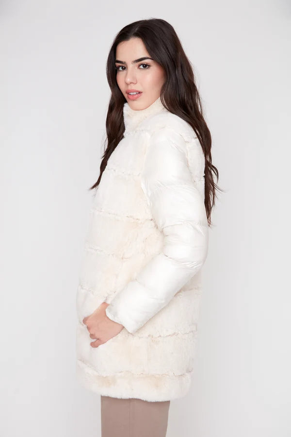 RENUAR - WOMEN'S QUILTED FAUX FUR JACKET
