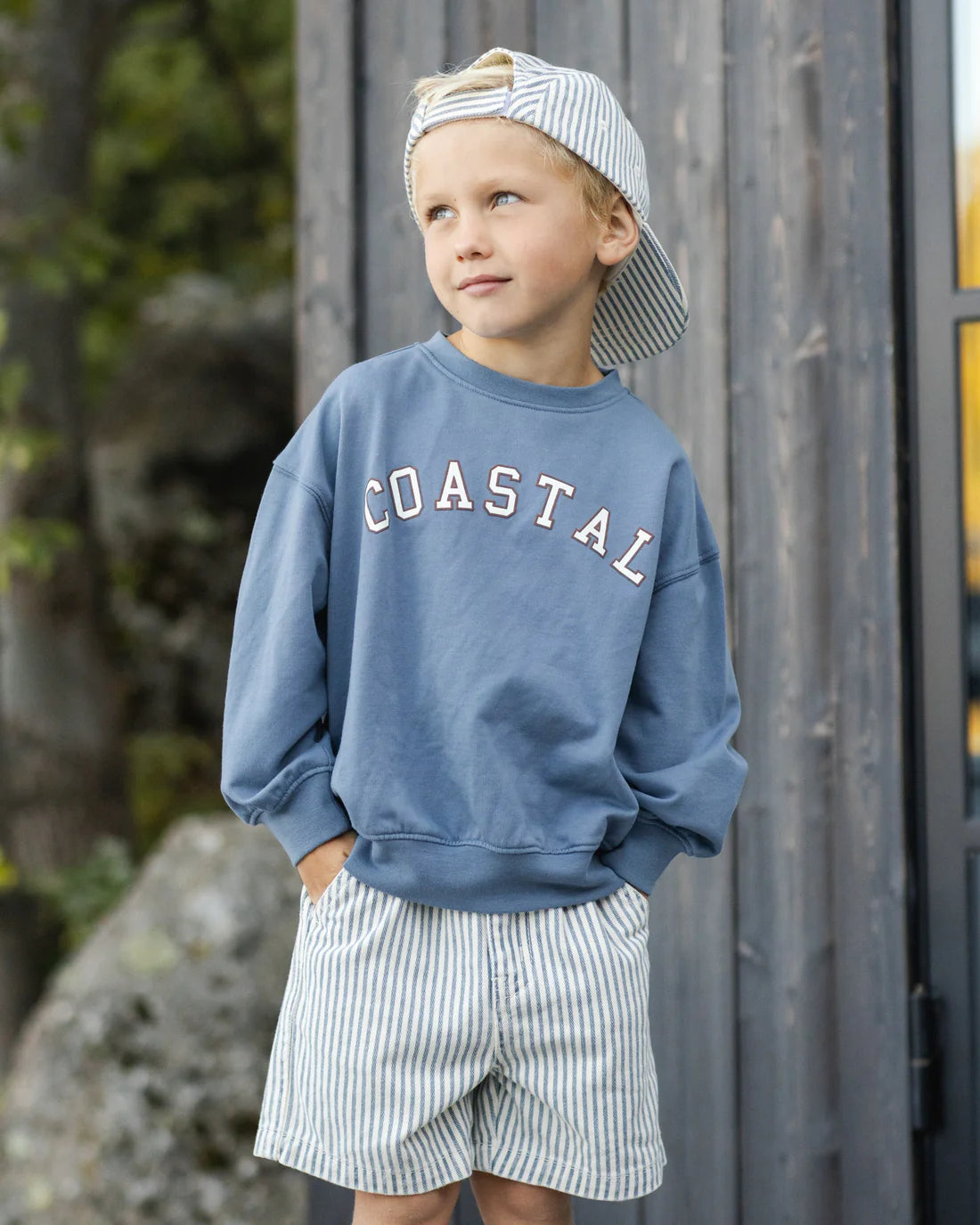 RYLEE + CRU - KIDS DAWSON SHORT RAILROAD STRIPE