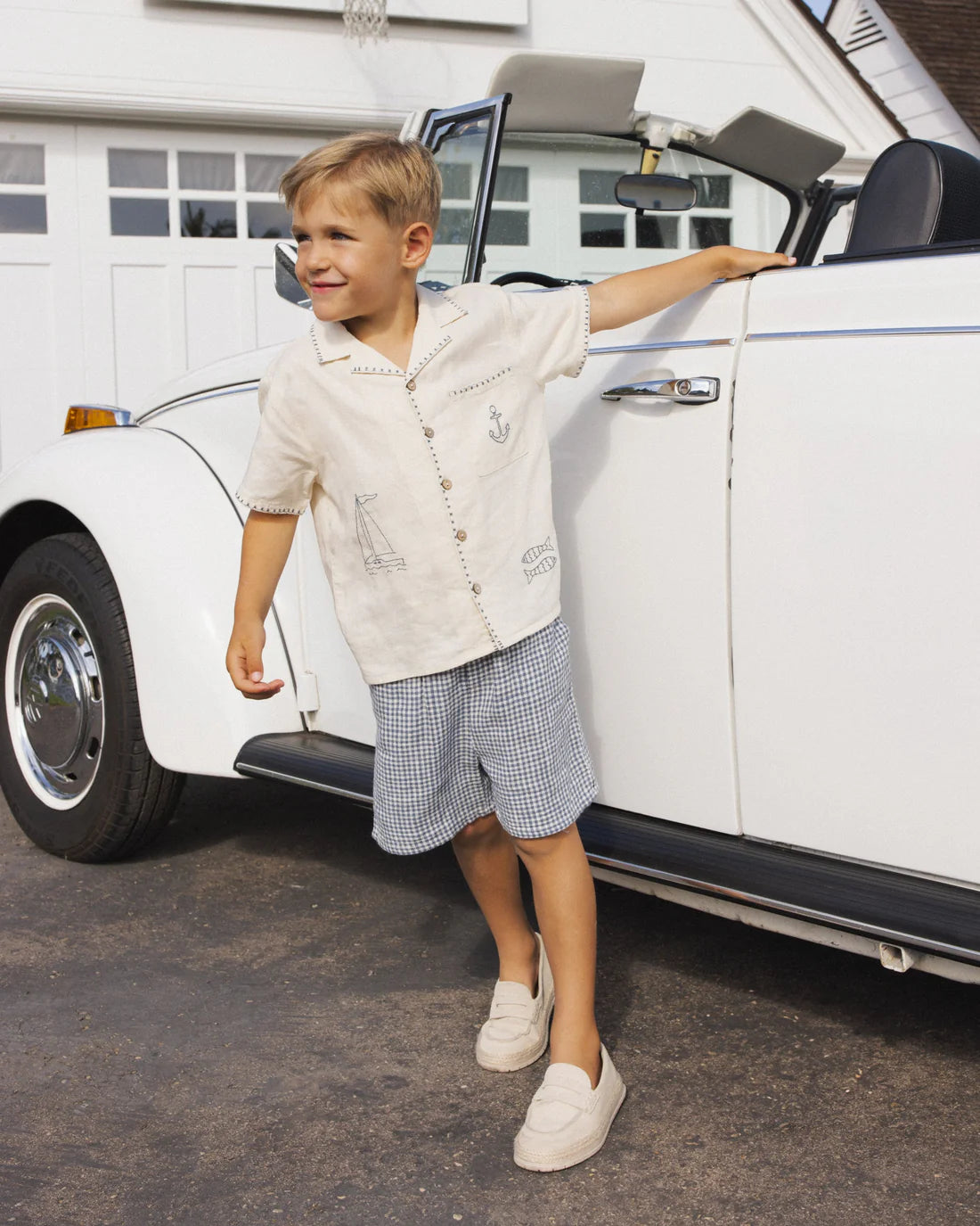 RYLEE + CRU - KIDS LAPEL COLLAR SHIRT SAILOR