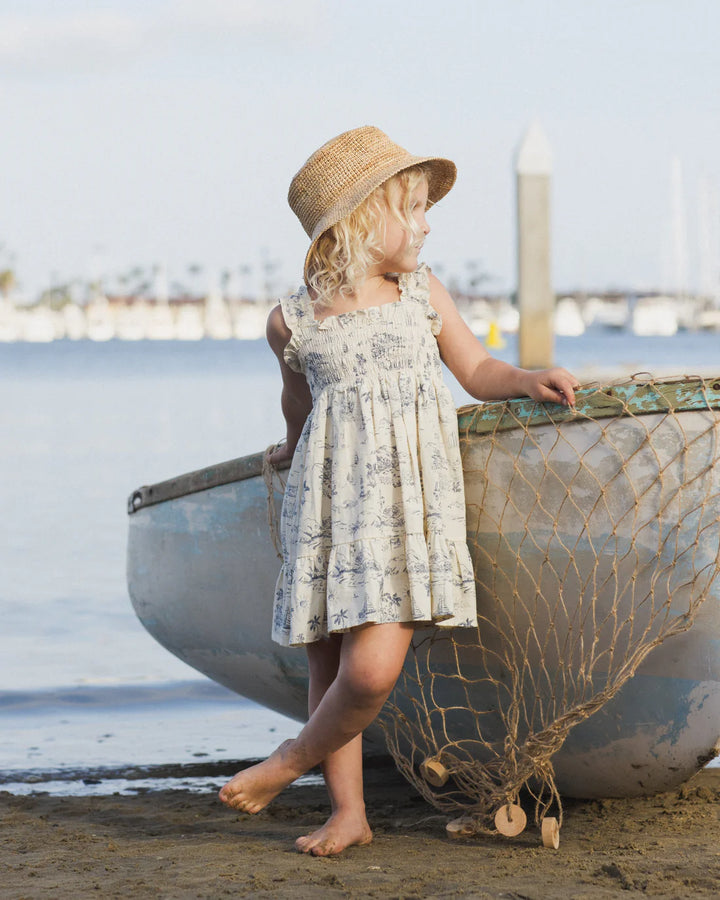 RYLEE + CRU - KIDS SUTTON DRESS OCEAN TOILE