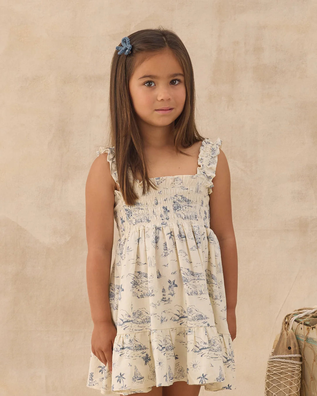 RYLEE + CRU - KIDS SUTTON DRESS OCEAN TOILE