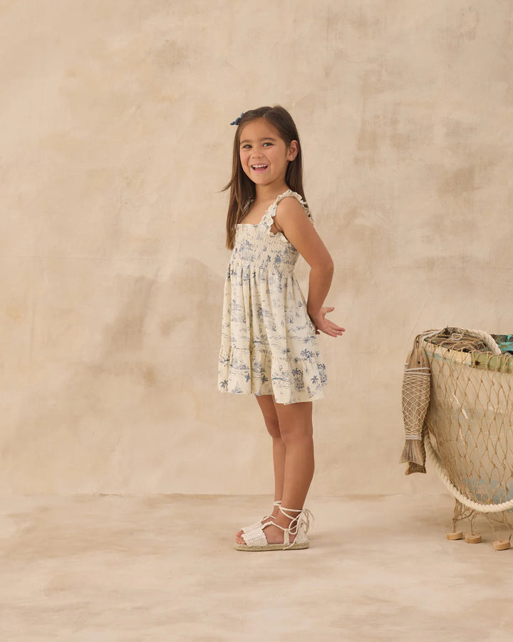 RYLEE + CRU - KIDS SUTTON DRESS OCEAN TOILE
