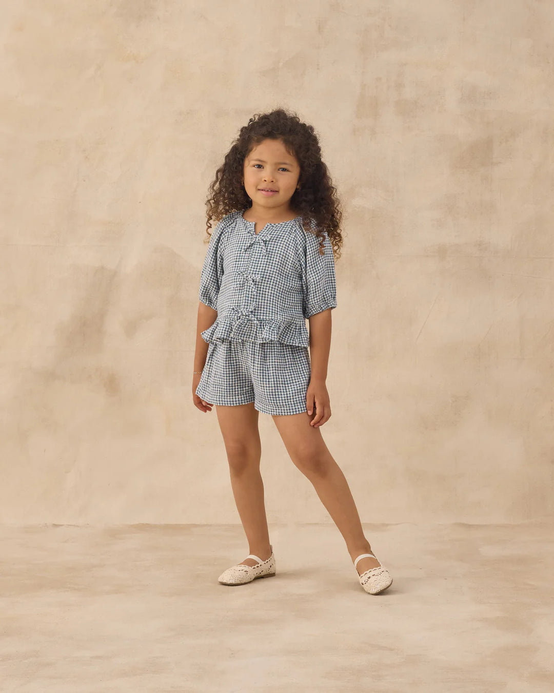 RYLEE + CRU - KIDS JUNIPER SET MARINE GINGHAM