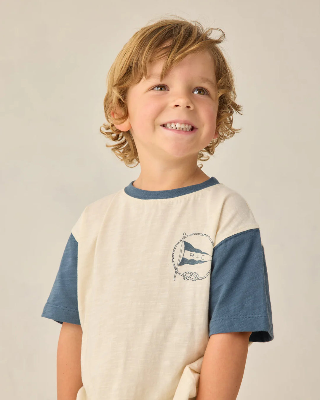 RYLEE + CRU - CONTRAST S/S TEE NAUTICAL FLAG