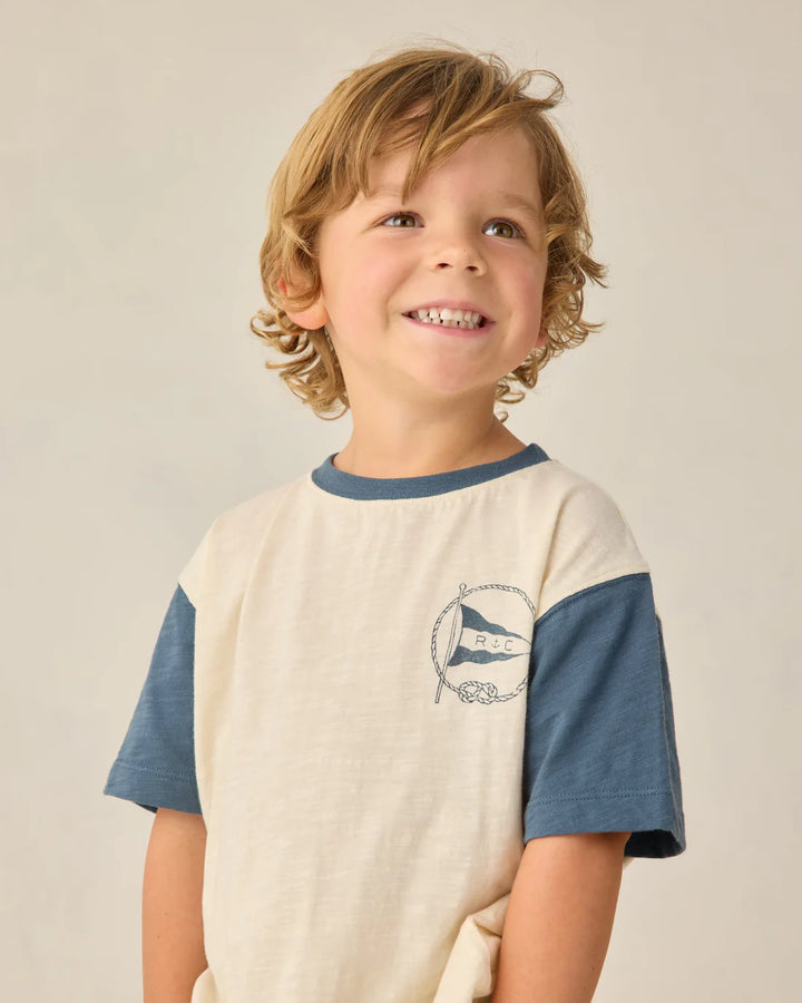 RYLEE + CRU - CONTRAST S/S TEE NAUTICAL FLAG