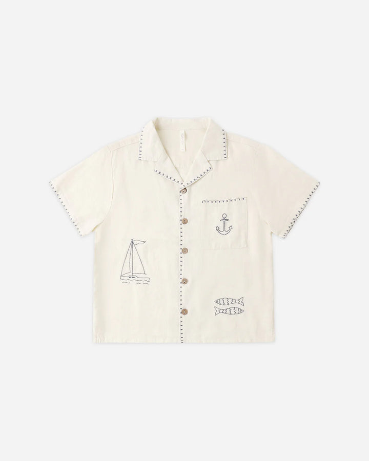 RYLEE + CRU - KIDS LAPEL COLLAR SHIRT SAILOR