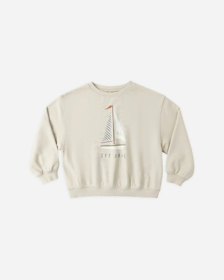 RYLEE + CRU - KIDS OVERSIZED SWEATSHIRT SET SAIL