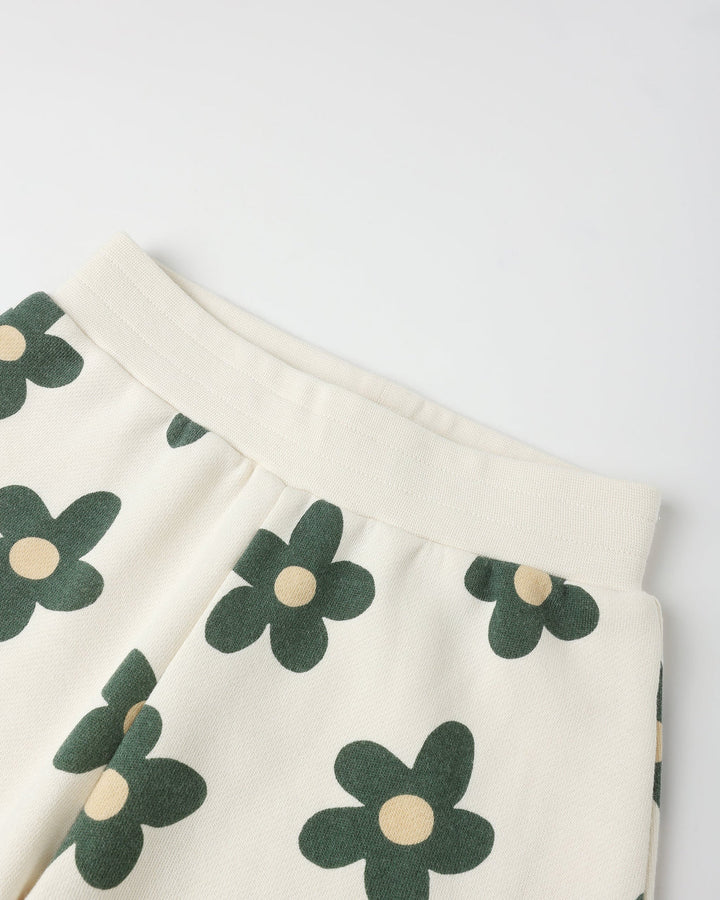 RYLEE + CRU- KIDS WIDE LEG DAISY SWEATPANT