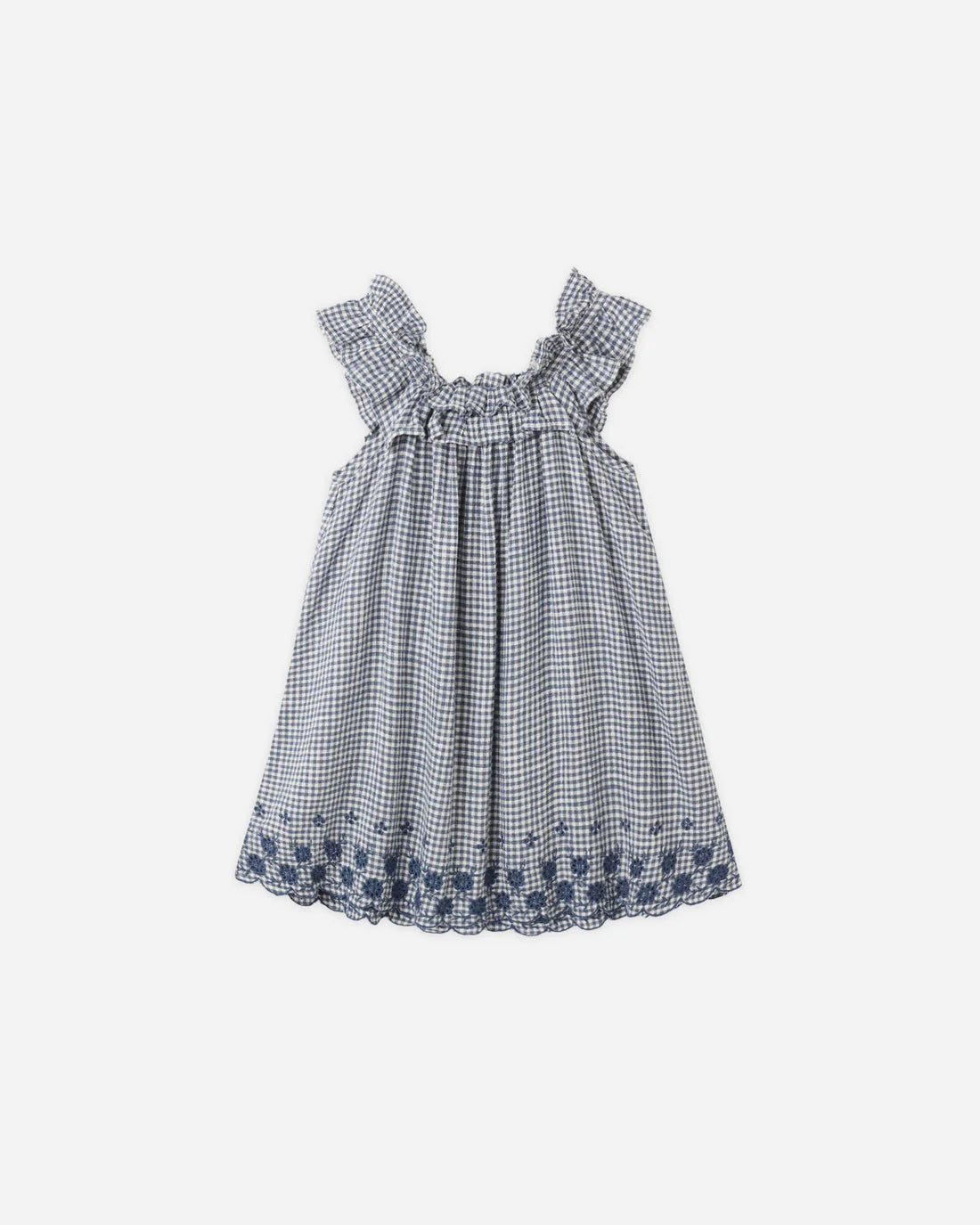 RYLEE + CRU - KIDS LENNON DRESS MARINE GINGHAM