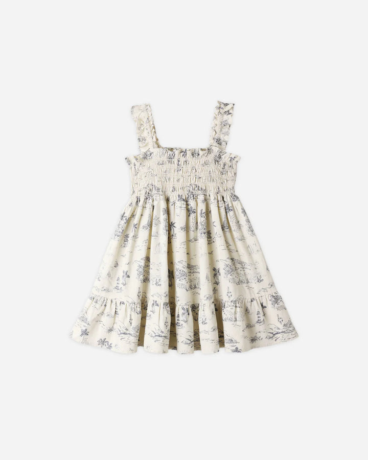 RYLEE + CRU - KIDS SUTTON DRESS OCEAN TOILE