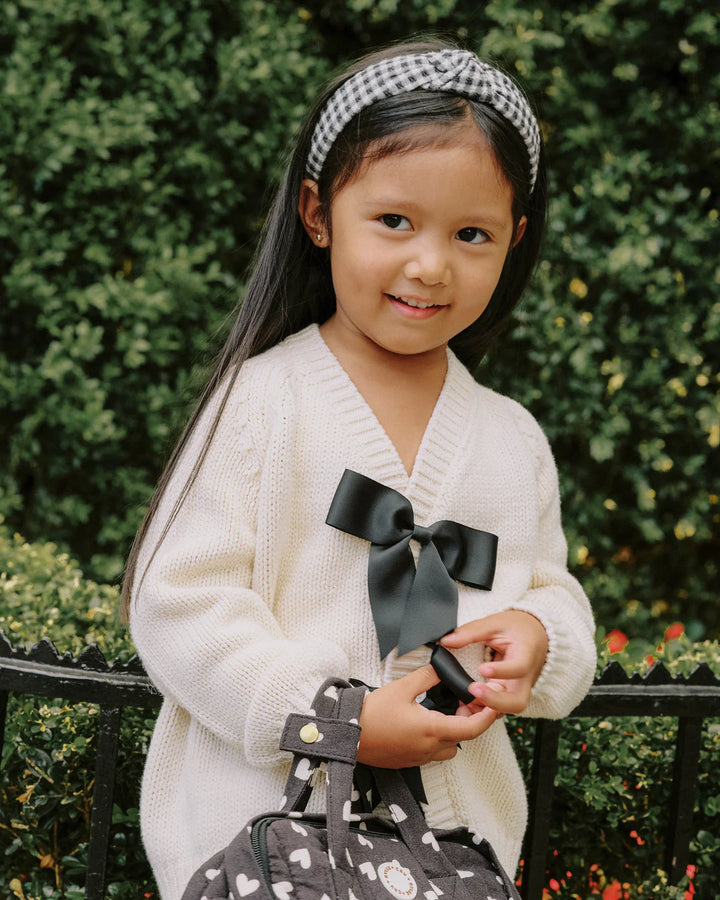 RYLEE + CRU- KIDS BOW CARDIGAN