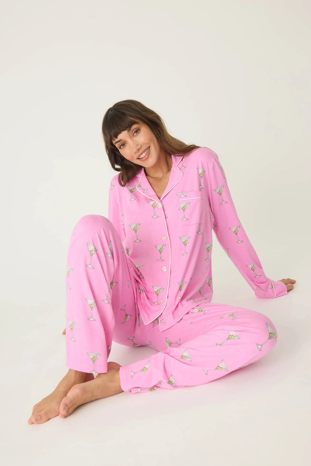 P.J. SALVAGE- WOMEN'S PLAYFUL PRINTS DRINKS PJ SET