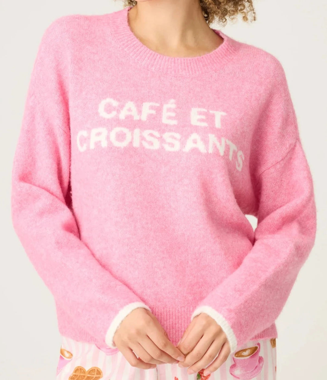 P.J. SALVAGE- WOMEN'S CAFE ET CROISSANTS SNUGGLE SWEATER