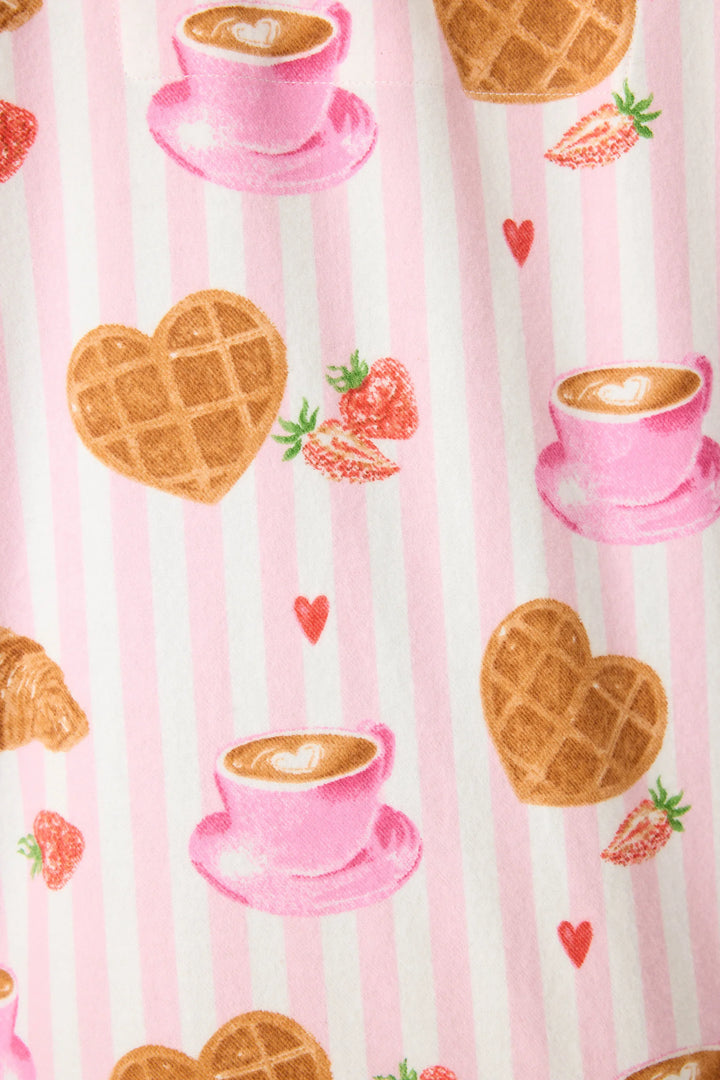 P.J. SALVAGE- WOMEN'S BRUNCH CLUB BREAKFAST PRINT NIGHT SHIRT