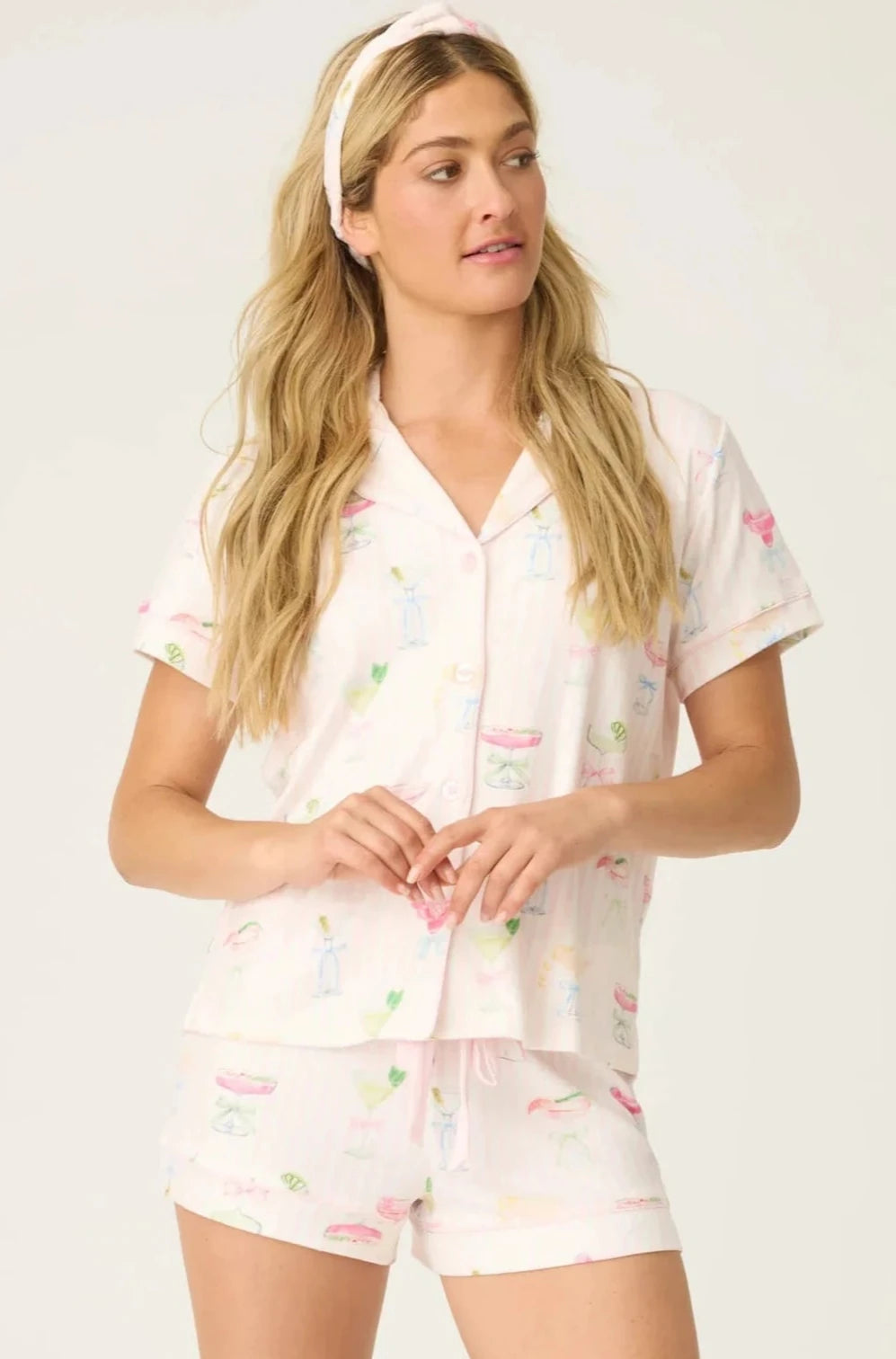 P.J. SALVAGE- WOMEN'S PRETTY PUNCH COCKTAIL PRINT 3-PIECE SHORT SET