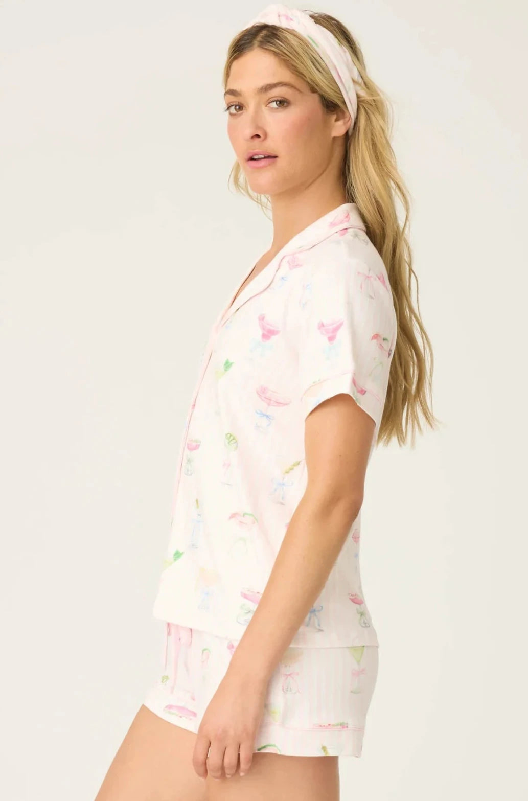 P.J. SALVAGE- WOMEN'S PRETTY PUNCH COCKTAIL PRINT 3-PIECE SHORT SET