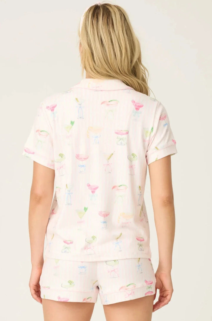 P.J. SALVAGE- WOMEN'S PRETTY PUNCH COCKTAIL PRINT 3-PIECE SHORT SET