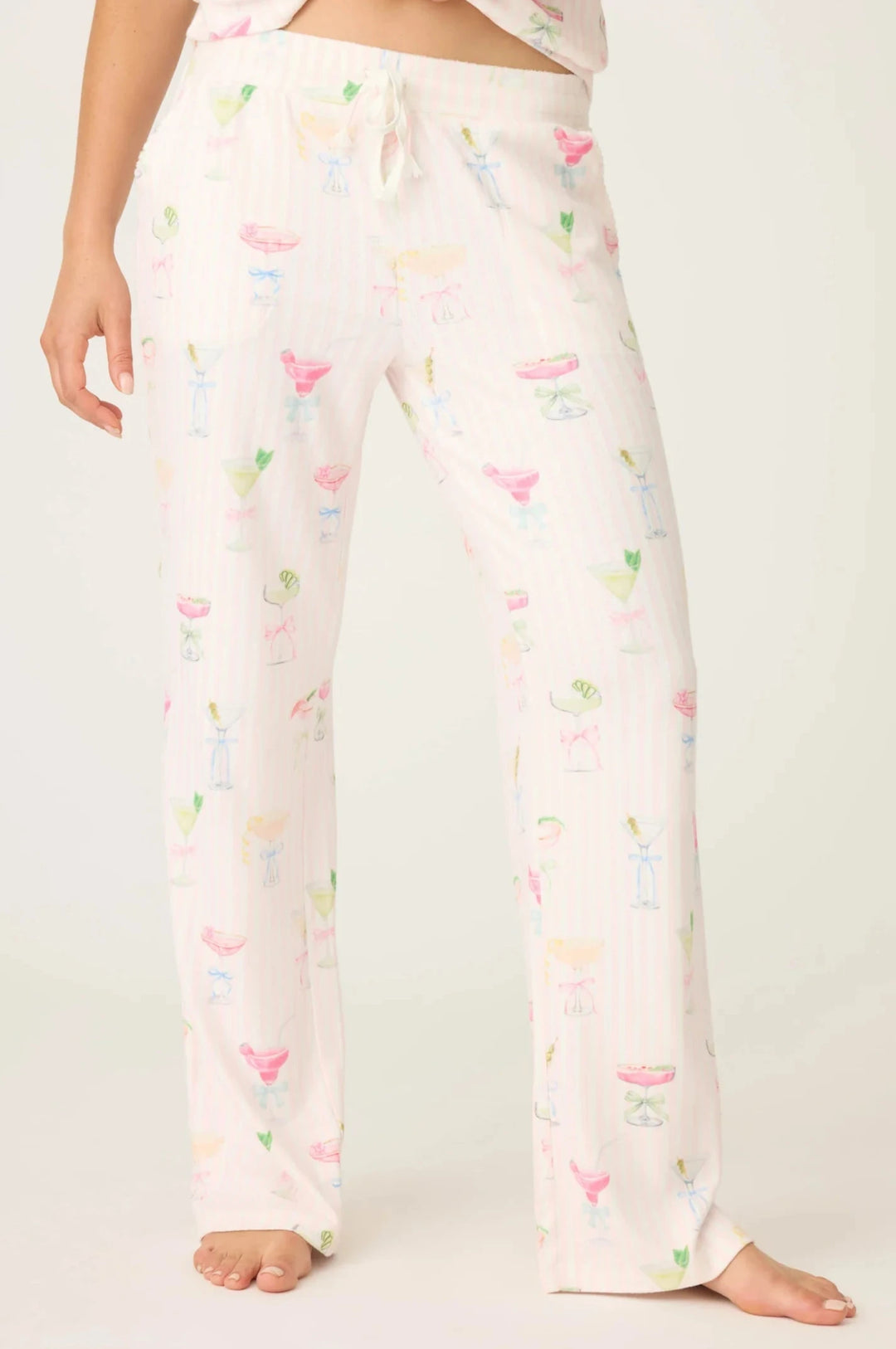 P.J. SALVAGE- WOMEN'S PRETTY PUNCH COCKTAIL PRINT OPEN LEG PANTS
