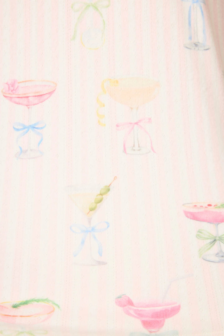 P.J. SALVAGE- WOMEN'S PRETTY PUNCH COCKTAIL PRINT OPEN LEG PANTS