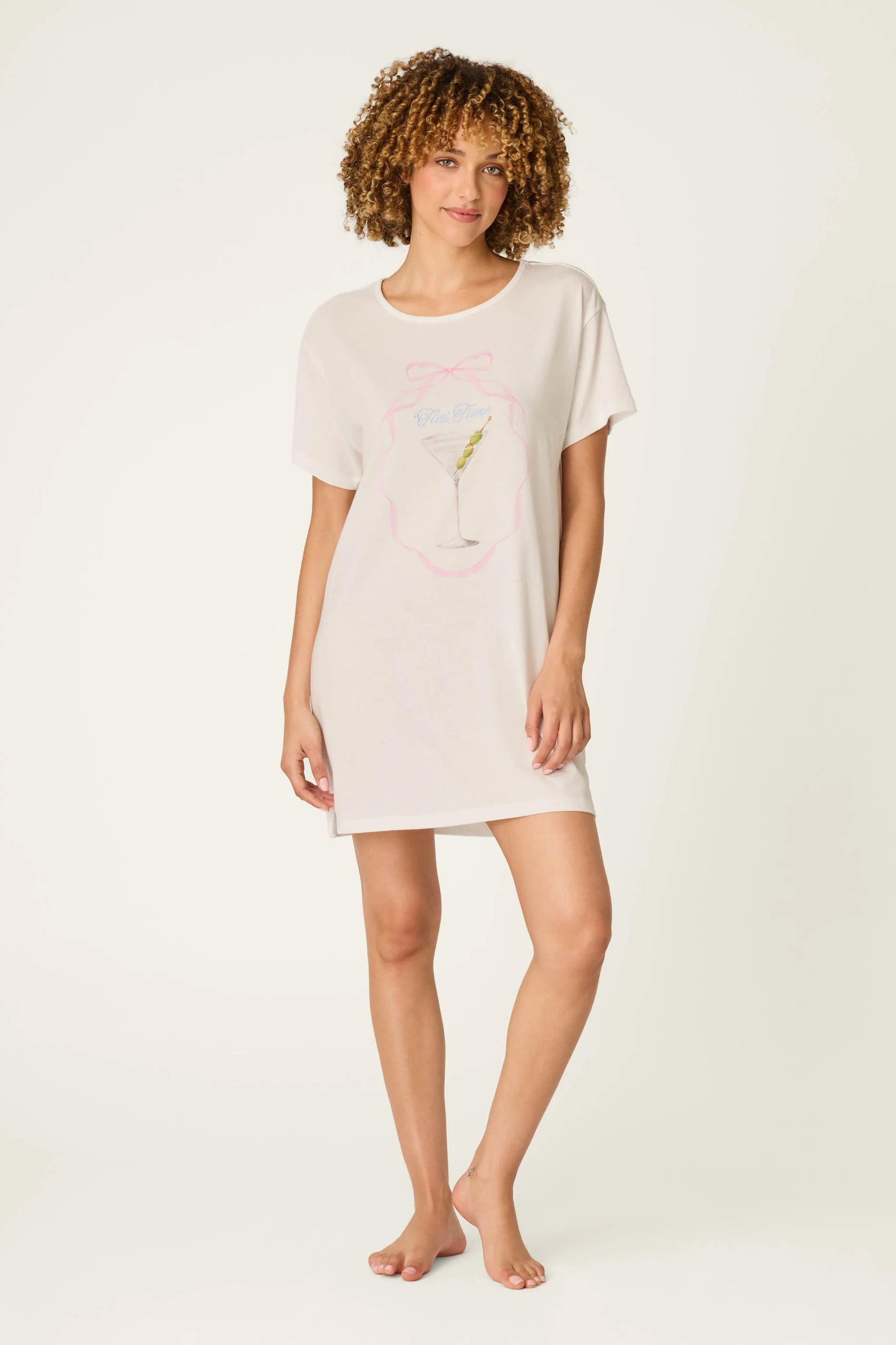 PJ SALVAGE - OLIVE YOU NIGHT SHIRT CREW