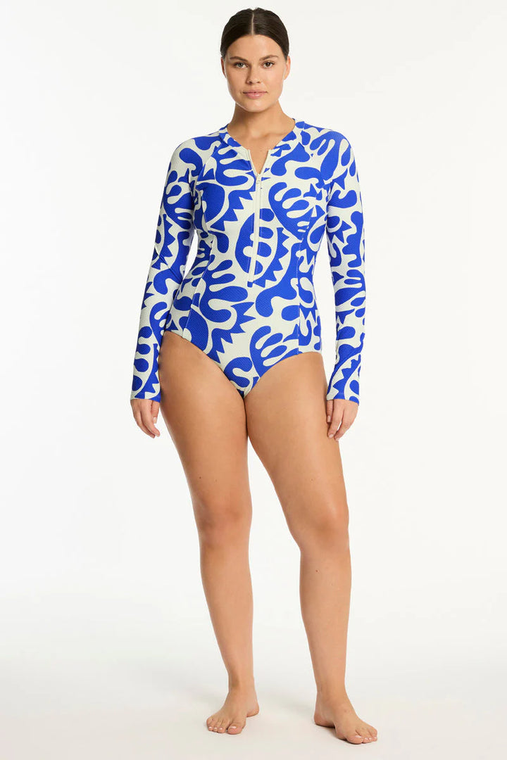 SEA LEVEL - SEASCAPE LONG SLV ONE PIECE