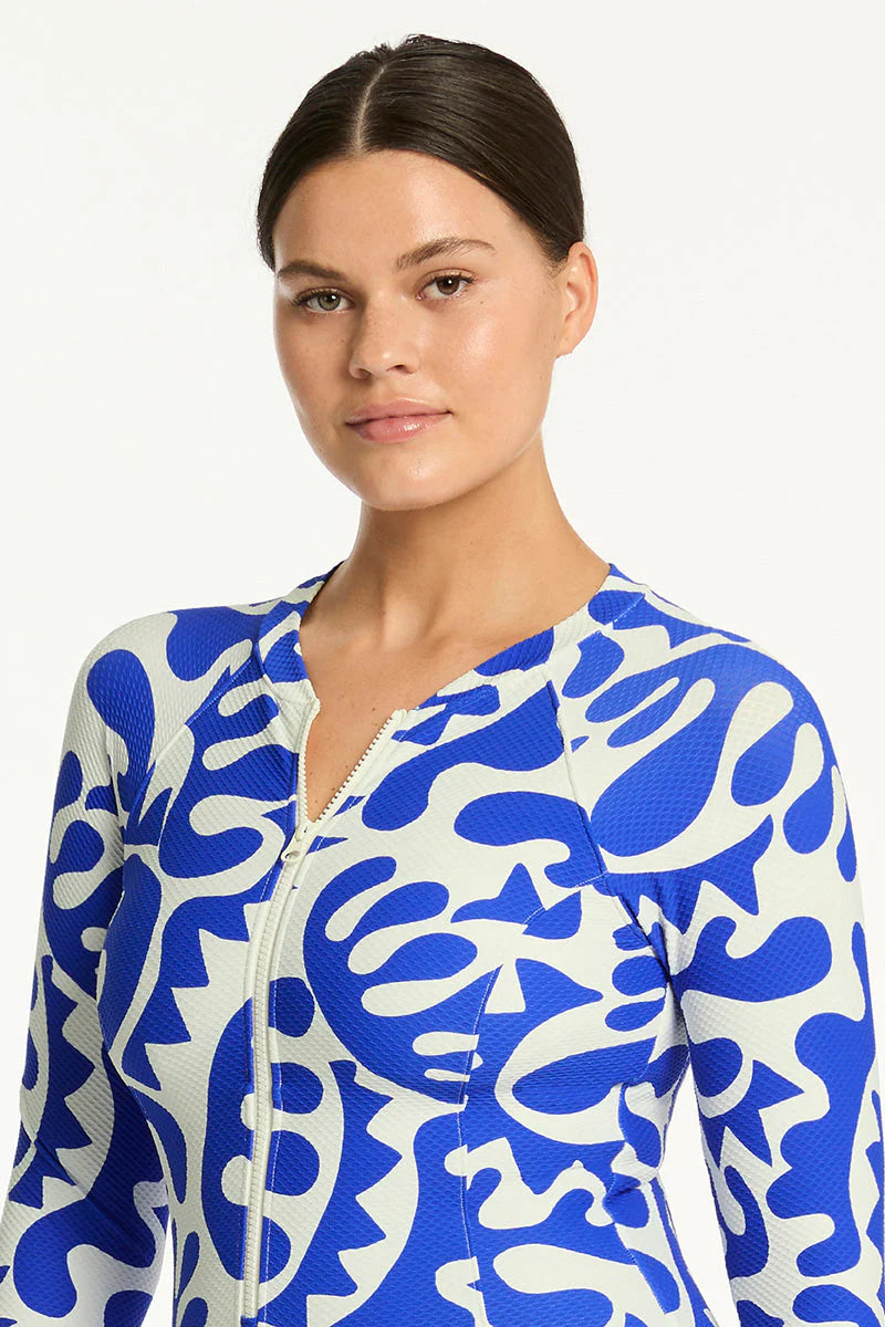 SEA LEVEL - SEASCAPE LONG SLV ONE PIECE