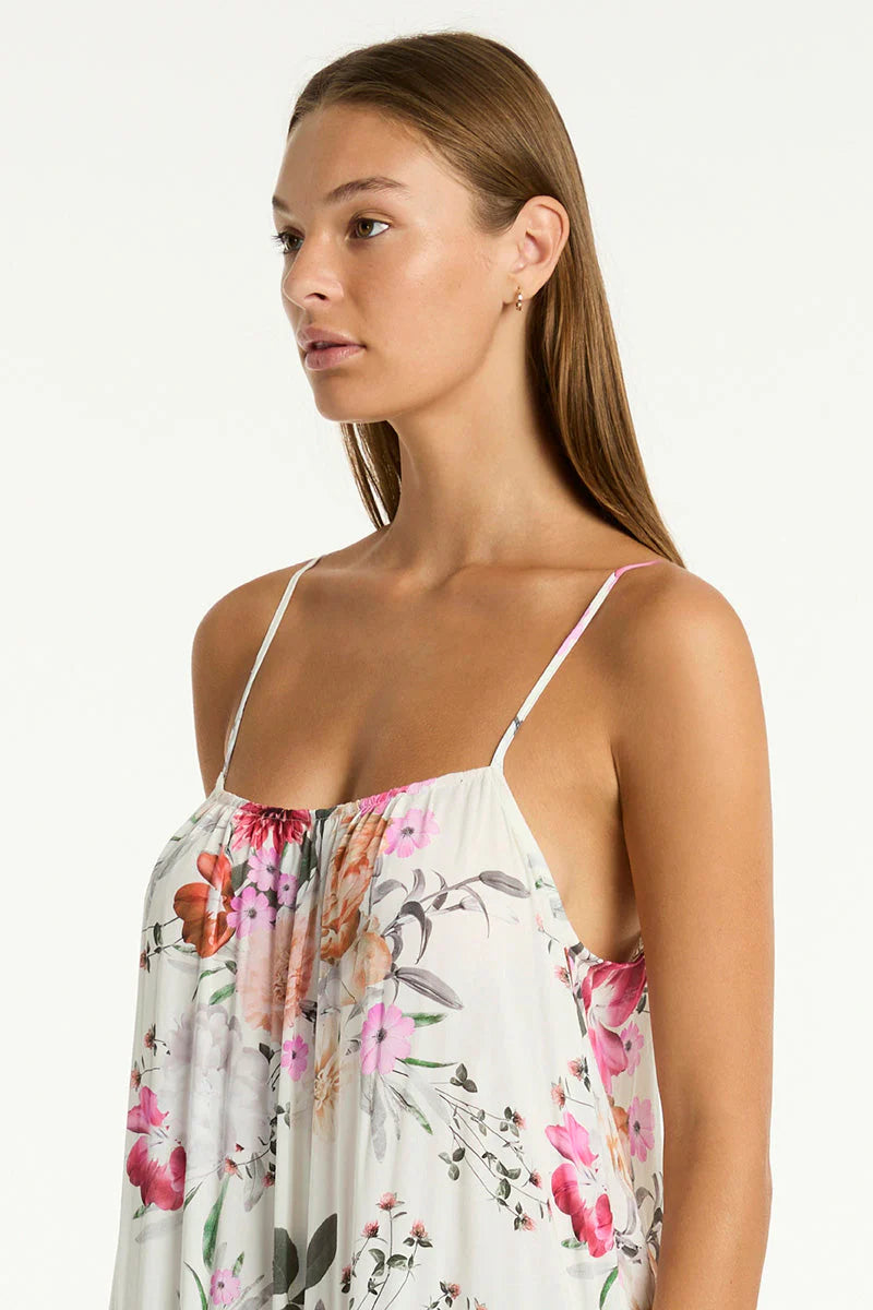 SEA LEVEL- WOMEN'S BELLE TIERED MAXI SUNDRESS COVER UP