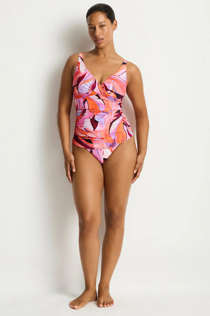 SEA LEVEL - NEON WAVE CROSS FRONT MULTIFIT SINGLET TOP
