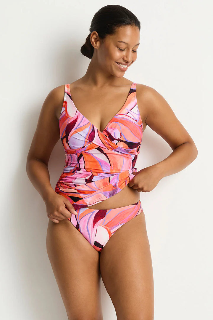 SEA LEVEL - NEON WAVE CROSS FRONT MULTIFIT SINGLET TOP