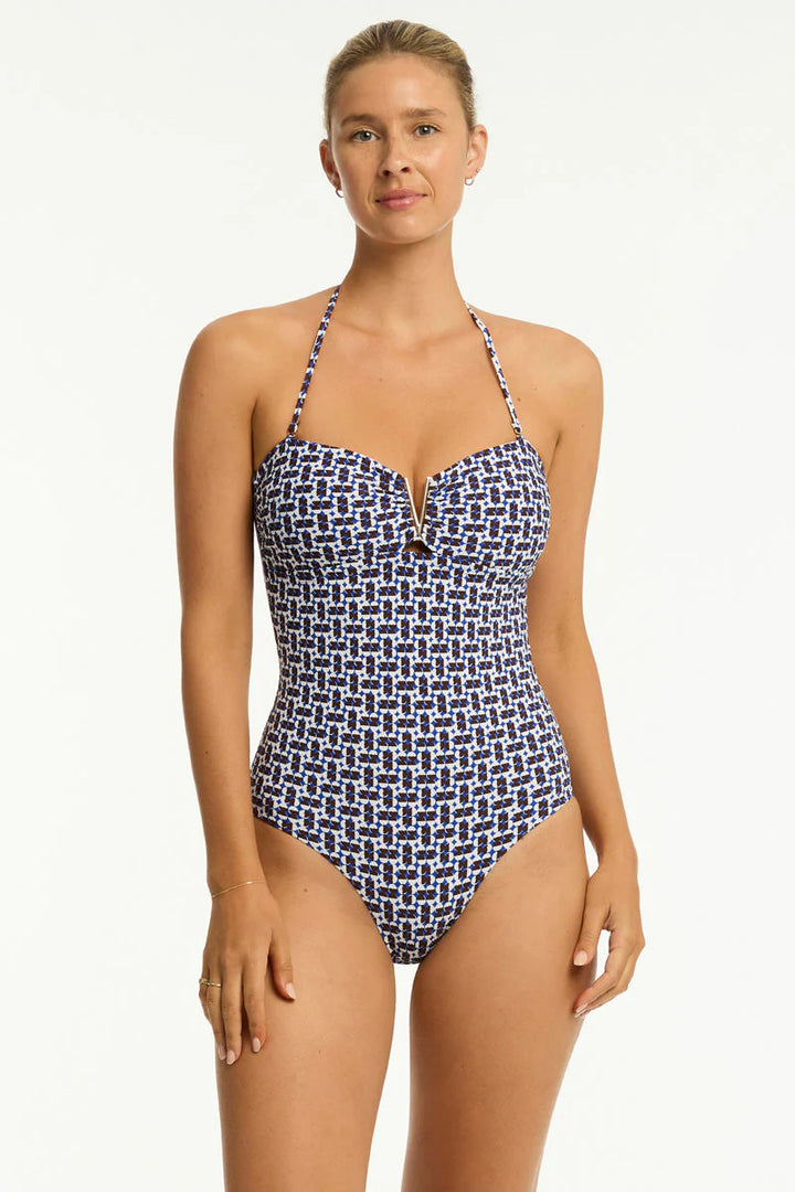 SEA LEVEL- WOMEN'S COAST V BAR ONE PIECE SWIMSUIT
