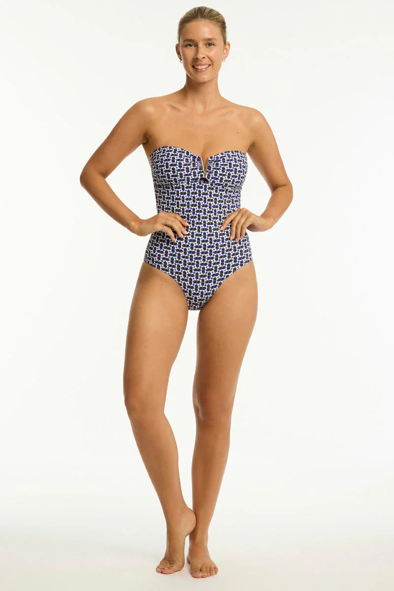 SEA LEVEL- WOMEN'S COAST V BAR ONE PIECE SWIMSUIT