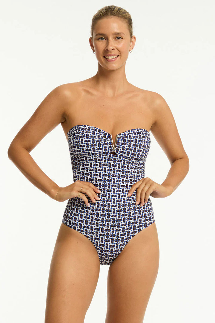 SEA LEVEL- WOMEN'S COAST V BAR ONE PIECE SWIMSUIT