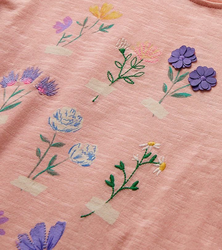 HATLEY -  KIDS BLOSSOM EYELET TRIM TEE AND SHORT SET