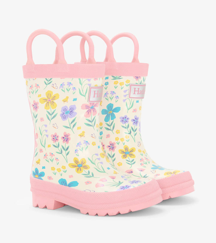 HATLEY -  KIDS LITTLE GARDEN CHICKS RAIN BOOTS WITH HANDLES