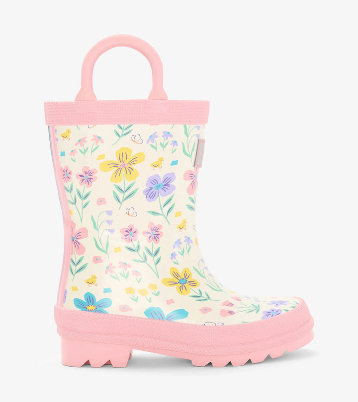 HATLEY -  KIDS LITTLE GARDEN CHICKS RAIN BOOTS WITH HANDLES