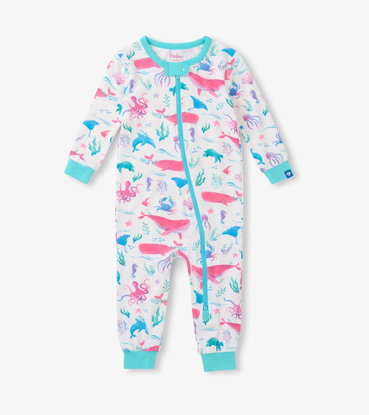 HATLEY -  KIDS PAINTED SEALIFE BAMBOO COVERALL