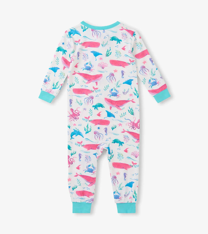HATLEY -  KIDS PAINTED SEALIFE BAMBOO COVERALL