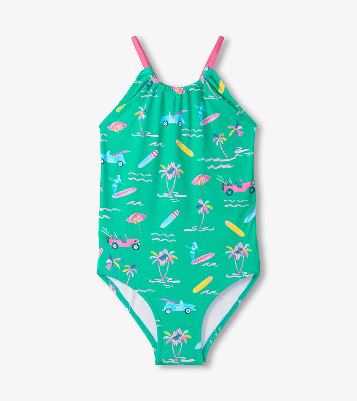 HATLEY -  KIDS TROPICAL ESCAPE GATHER FRONT SWIMSUIT