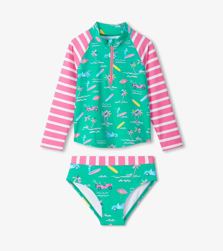 HATLEY -  KIDS TROPICAL ESCAPE RASHGUARD SET