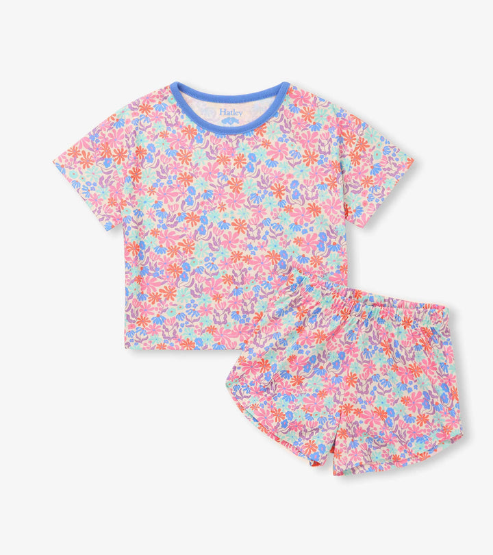 HATLEY -  KIDS WHIMSICAL FLOWERS SHORT SLEEP SET