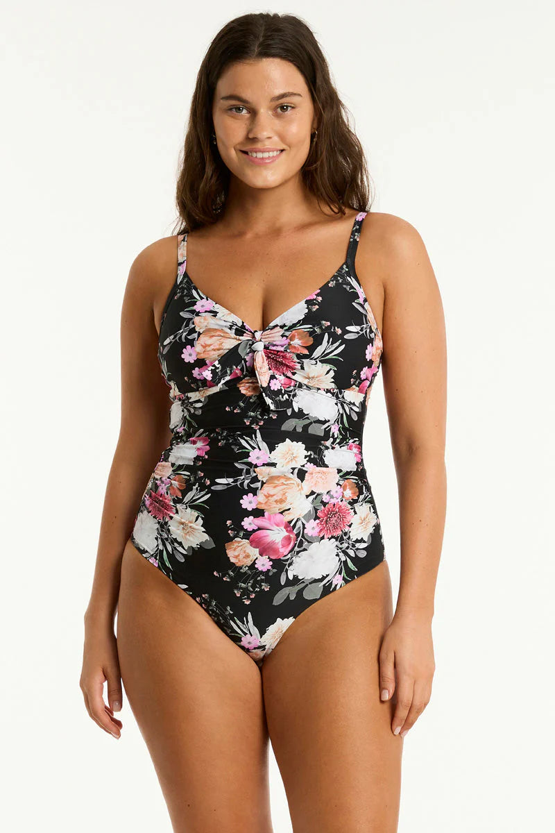 SEA LEVEL- WOMEN'S 1PC BELLE TIE FRONT DD/E CUP SWIMSUIT