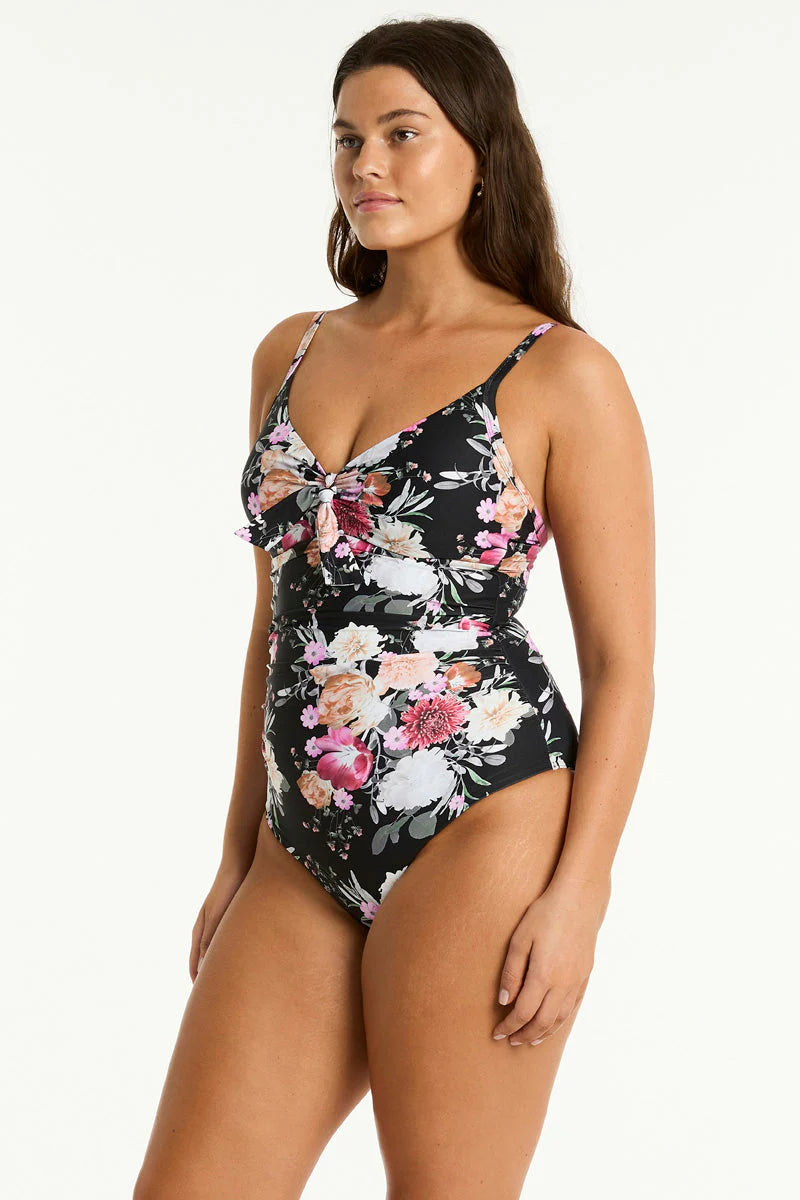 SEA LEVEL- WOMEN'S 1PC BELLE TIE FRONT DD/E CUP SWIMSUIT