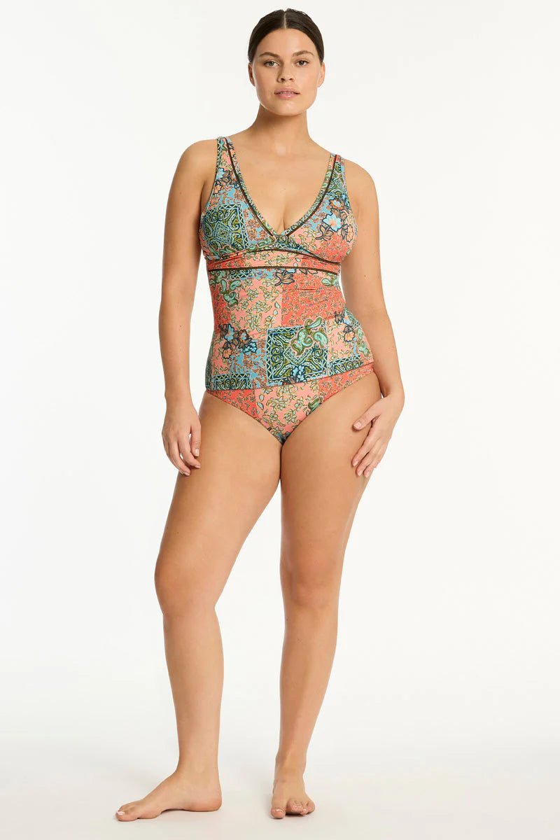 SEA LEVEL - Java Spliced Longline Tri Tankini