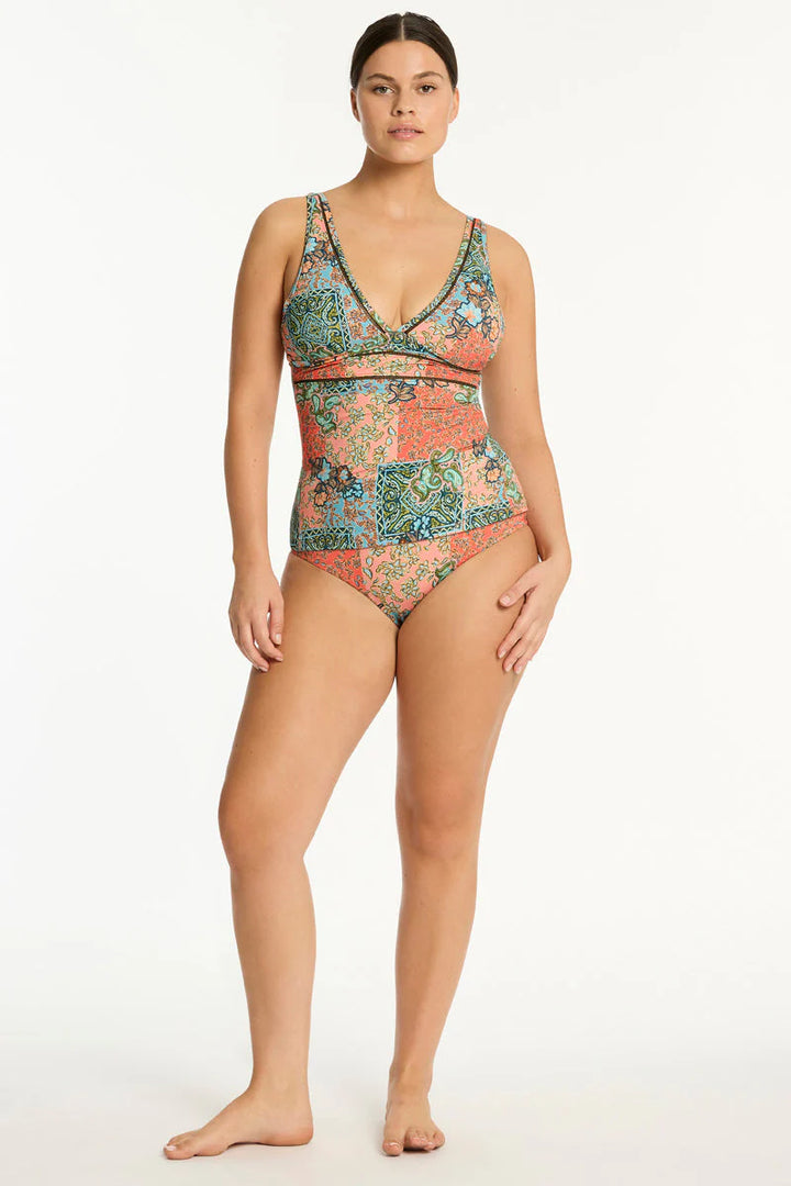 SEA LEVEL - Java Spliced Longline Tri Tankini