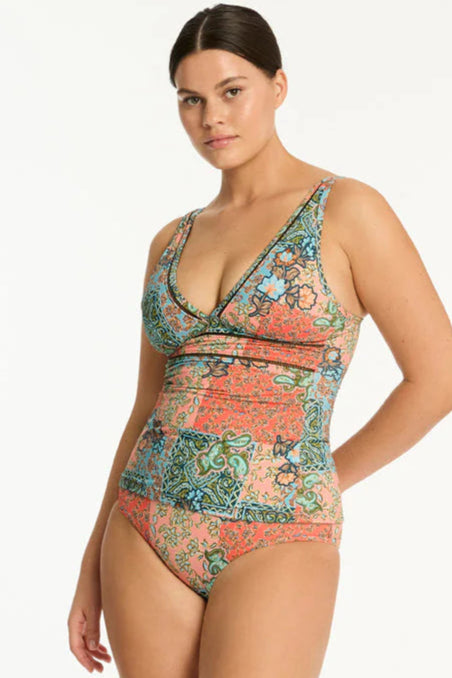 SEA LEVEL - Java Spliced Longline Tri Tankini