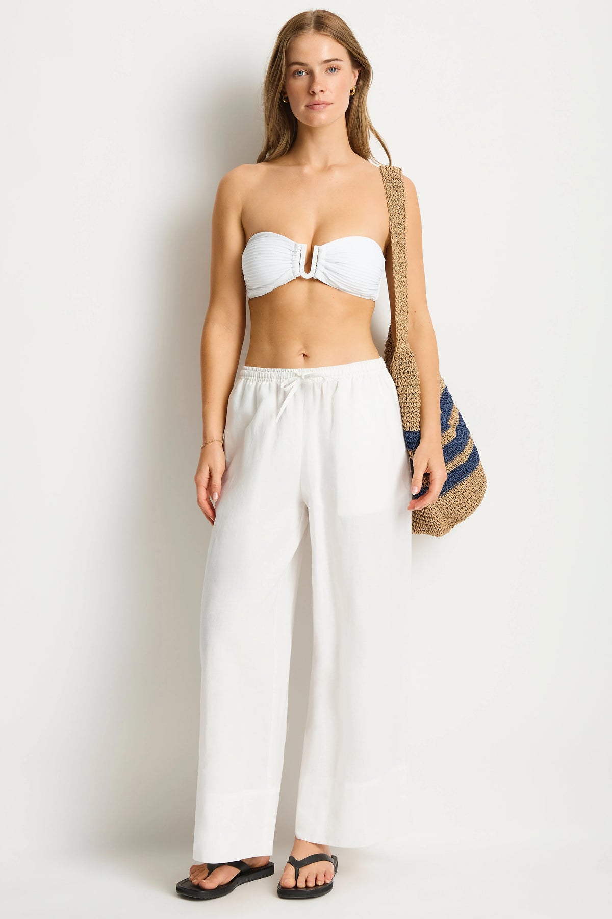 SEA LEVEL - SHORE LINEN PALAZZO PANT