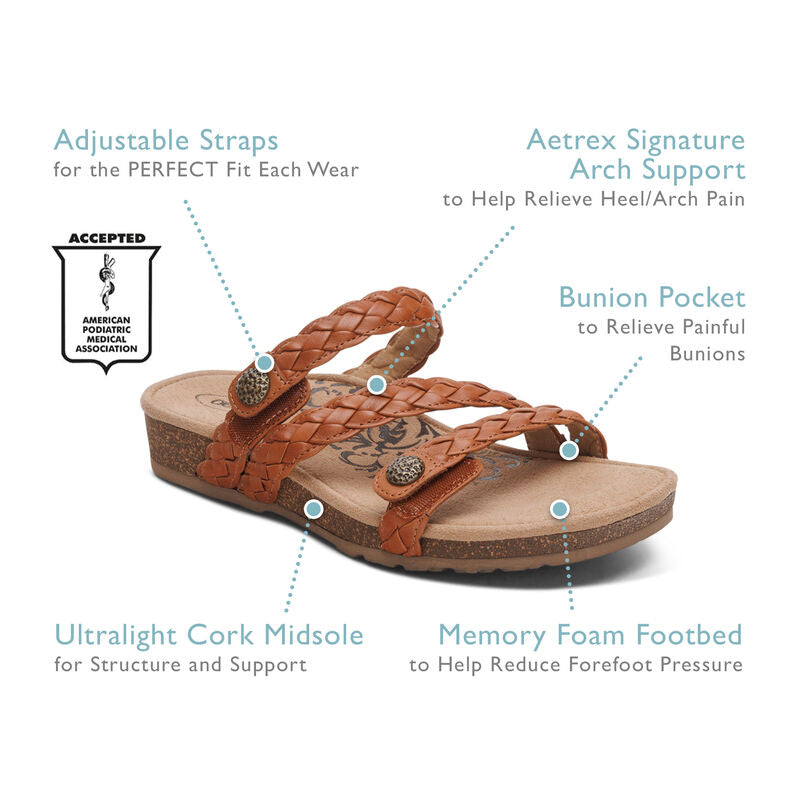 AETREX- WOMEN'S JOSIE BRAIDED SLIDE