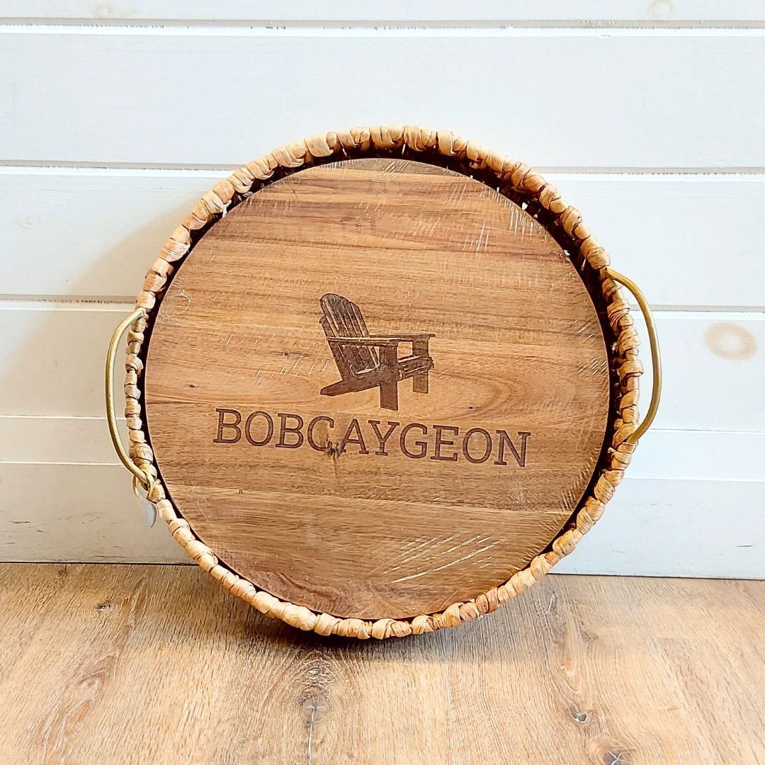 SOPHISTIPLATE- "BOBCAYGEON" CHARCUTERIE BOARD WITH TRAY